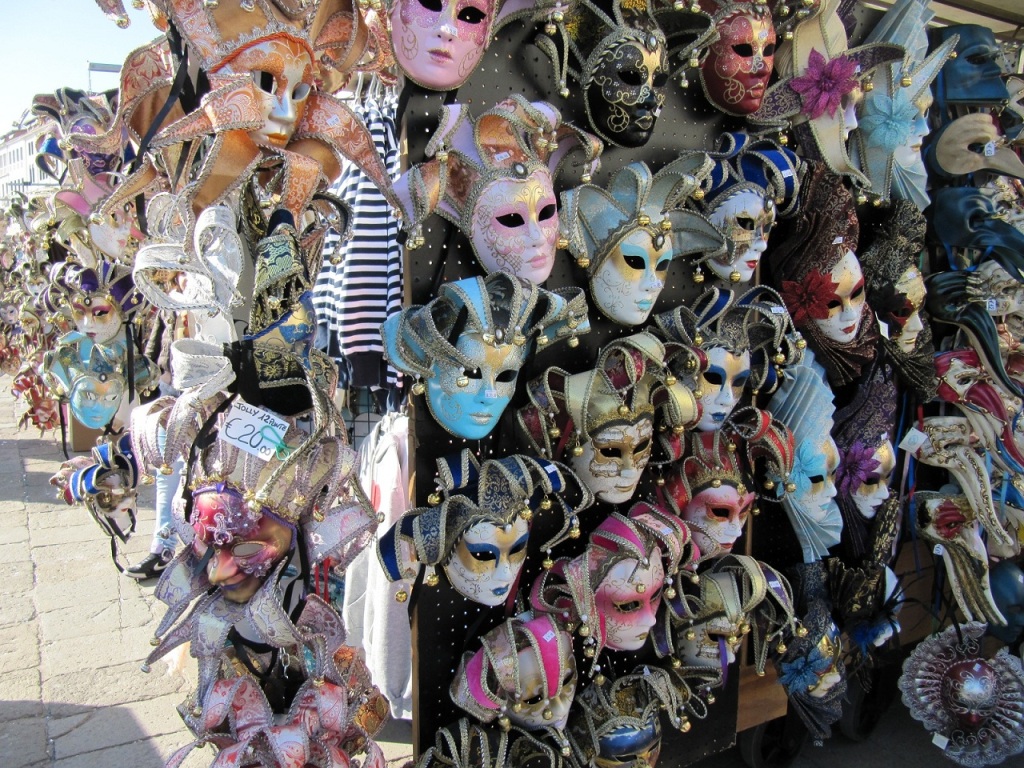 Carnevale masks from street seller