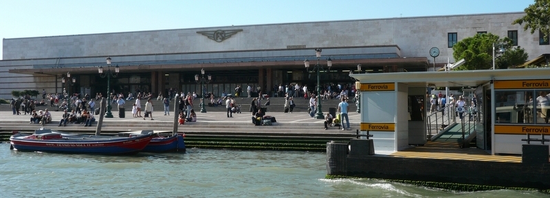 Santa Lucia station from Grand Canal
